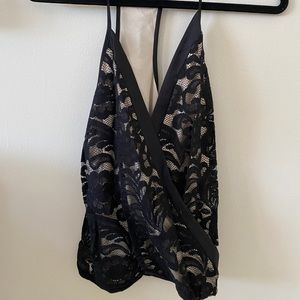 Express black lace blouse